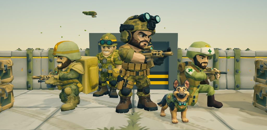 Rook with Brick, Patch, Sprocket, Rex the dog and the drone