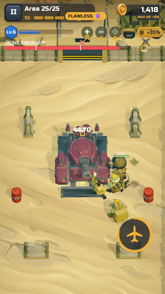 The squad facing a tank boss